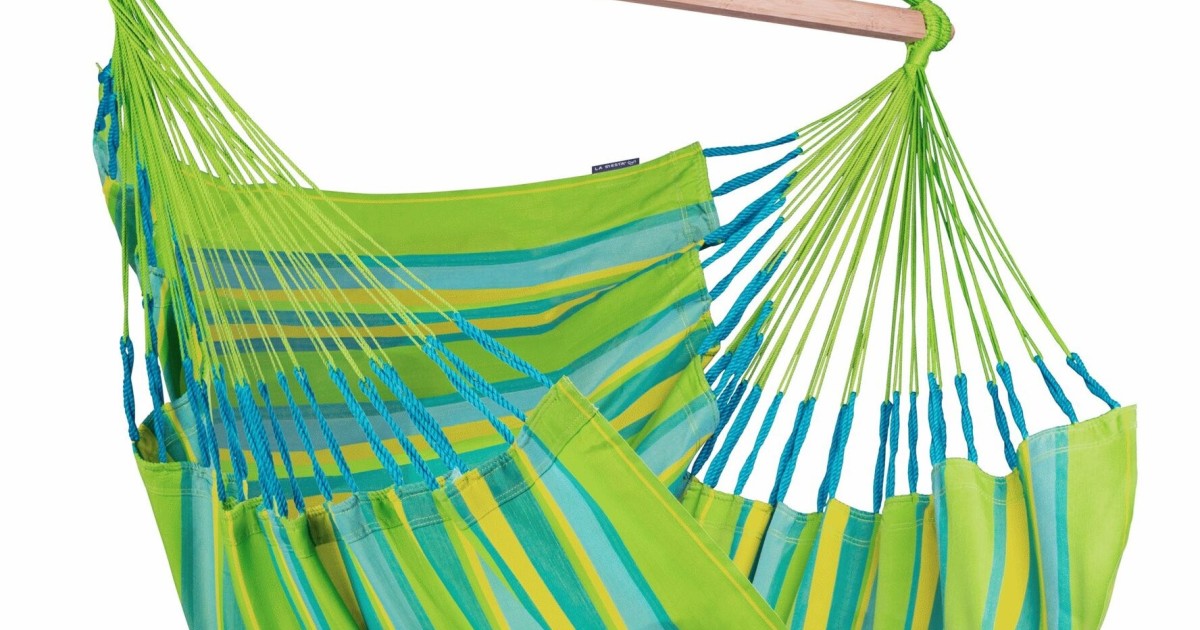 Závěsné houpací křeslo DOMINGO KINGSIZE CARIBIC - lime | DreamLux