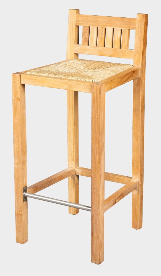 FaKOPA s. r. o. NANDA II barovka - barová židle z teaku, teak + mořská tráva