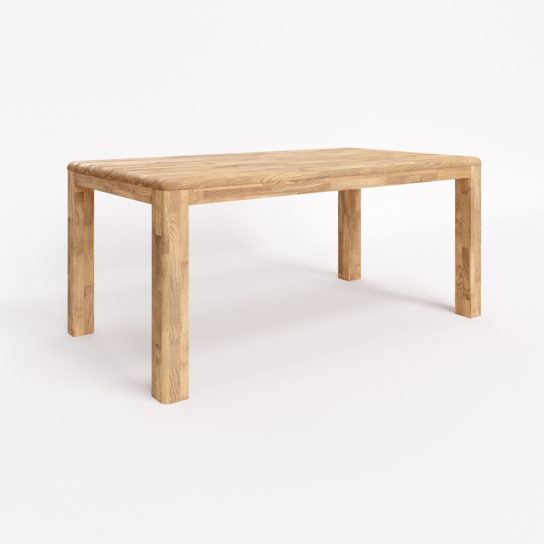 BMB RUBION s lubem 90 x 140 cm - masivní dubový stůl oblé rohy dub cink olej PALISANDR - SKLADEM, dub masiv