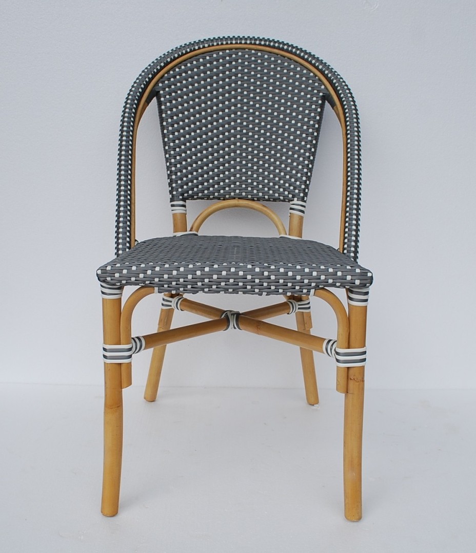 FaKOPA s. r. o. BISTRO - židle z umělého ratanu - šedá, umělý ratan