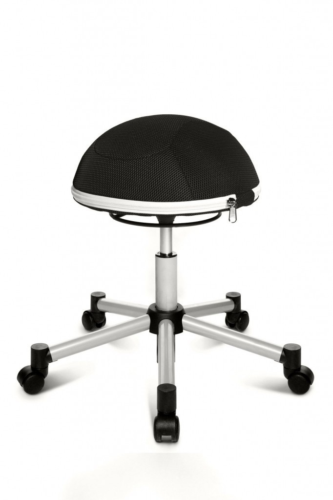 Topstar Topstar - aktivní židle Sitness Halfball - černá, plast + textil + kov