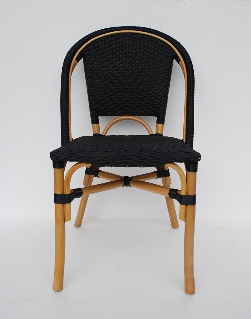 FaKOPA s. r. o. BISTRO - židle z umělého ratanu - černá, umělý ratan