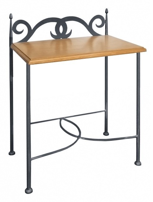 IRON-ART Noční stolek CARTAGENA - bez zásuvky, kov + dřevo