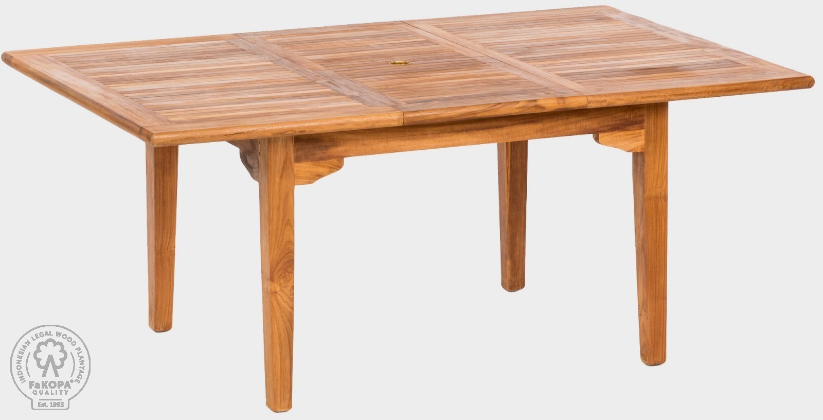 FaKOPA s. r. o. ELEGANTE - obdélníkový rozkládací stůl z teaku 120 x 130-180 cm, teak
