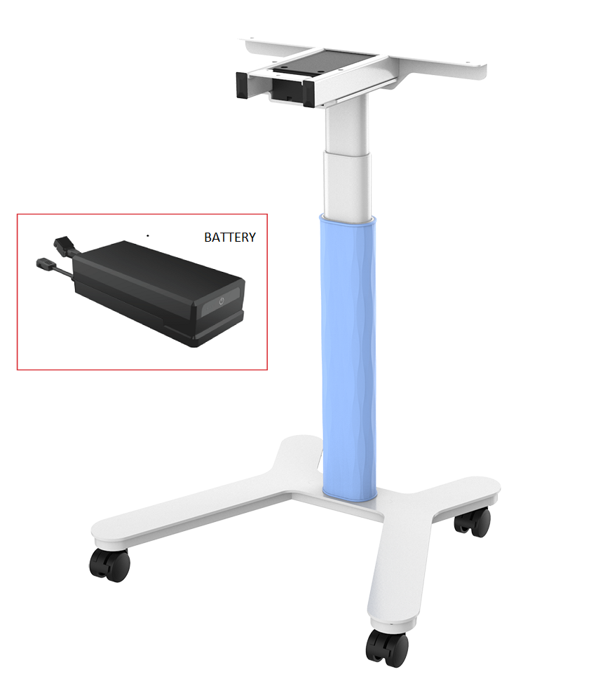 Levně Sedetzdrave Elektrická výškově nastavitelná podnož - DEF 28 Battery - bílá