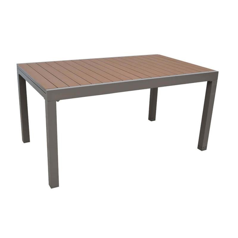 Asko a.s. CALVIN 341 -zahradní rozkládací jídelní stůl hnědý, hliník + polywood