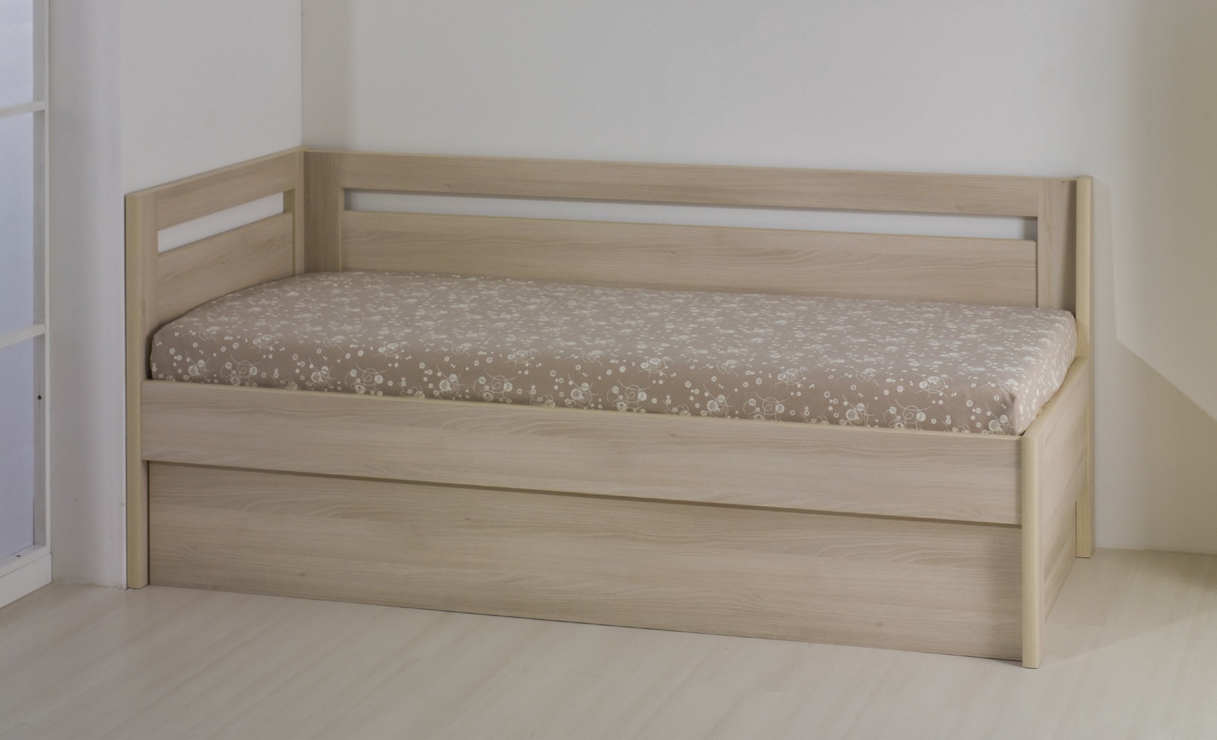 BMB TINA 90 x 200 cm levá - kvalitní lamino postel oblé rohy imitace dřeva dub Bardolino - SKLADEM, lamino