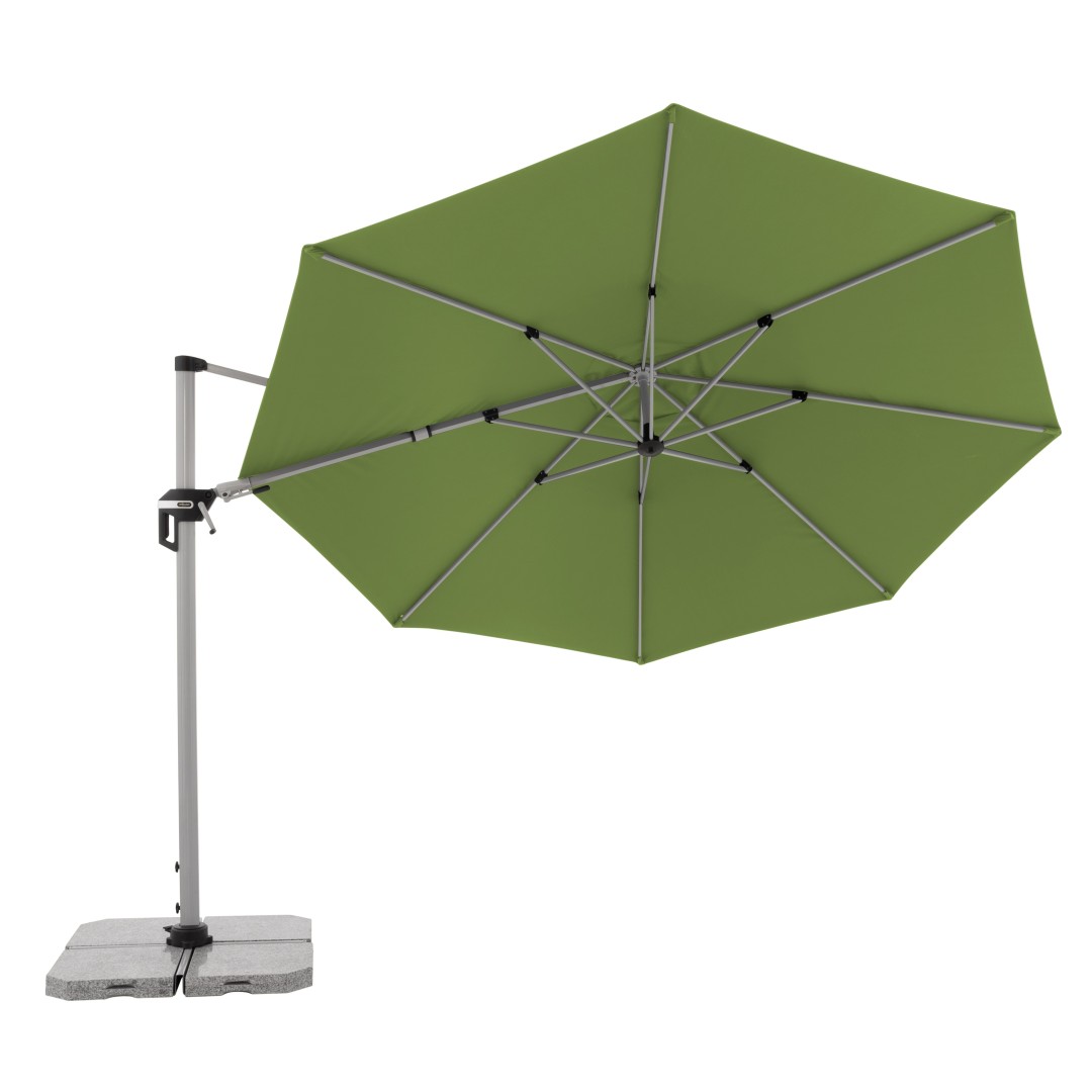 Doppler ACTIVE 370 cm - výkyvný zahradní slunečník s boční tyčí světle zelená (kód barvy 836), 100 % polyester