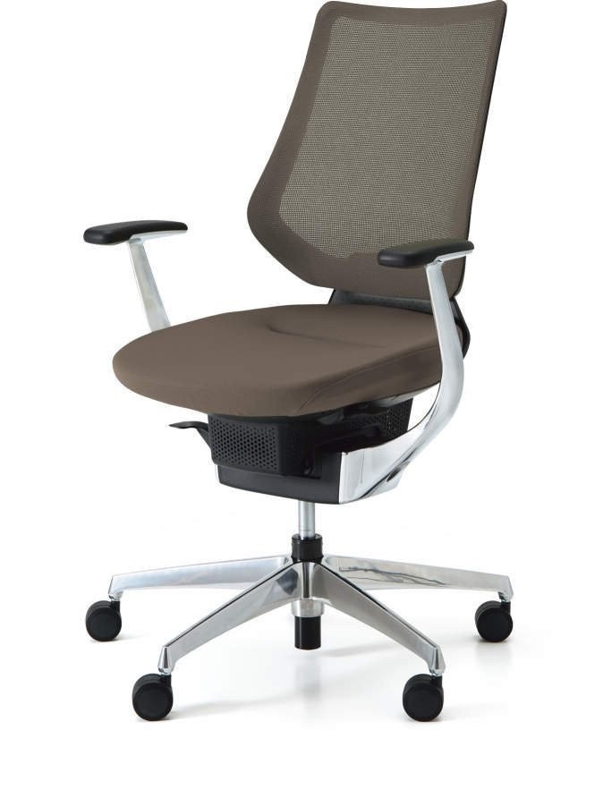 Kokuyo Japonská aktivní židle - Kokuyo ING GLIDER 360° chrom, plast + textil + kov