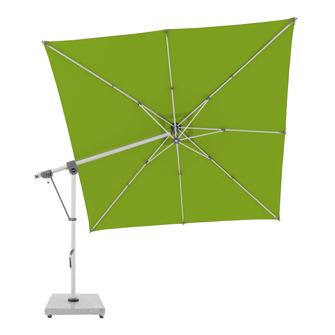 Doppler EXPERT 3 x 3 m – zahradní výkyvný slunečník s boční tyčí světle zelená (kód barvy T841), 100 % polyester
