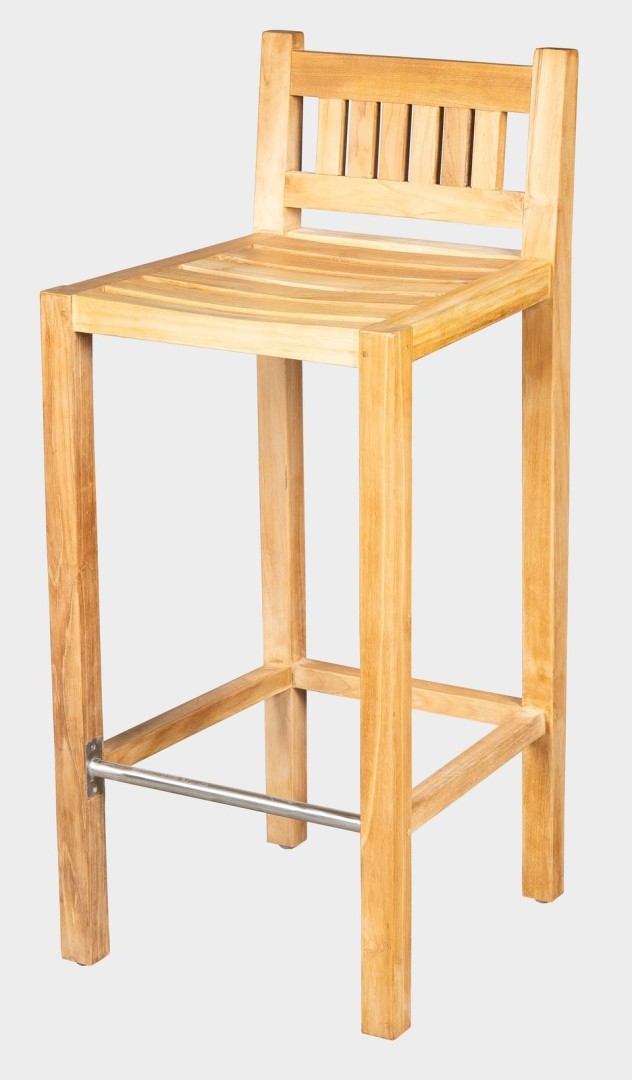 Levně FaKOPA s. r. o. NANDA barovka - stabilní barová židle z teaku