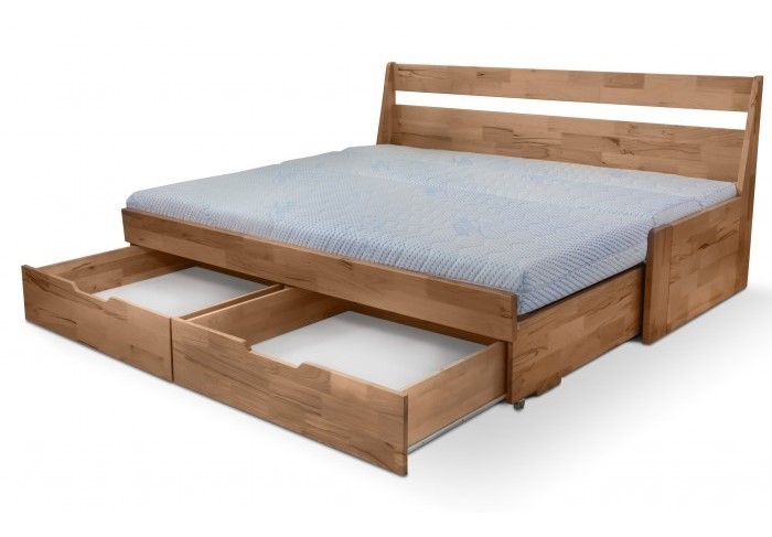 Moravia Comfort FENIX VARIO - variabilní postel z masivního buku bez bočních čel, buk masiv