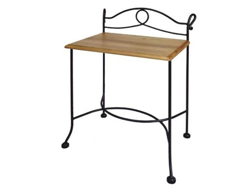 IRON-ART Noční stolek MODENA - bez zásuvky, kov + dřevo