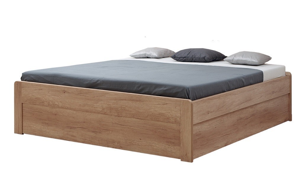 BMB MARIKA s nízkými čely - kvalitní lamino postel s úložným prostorem 200 x 220 cm, lamino
