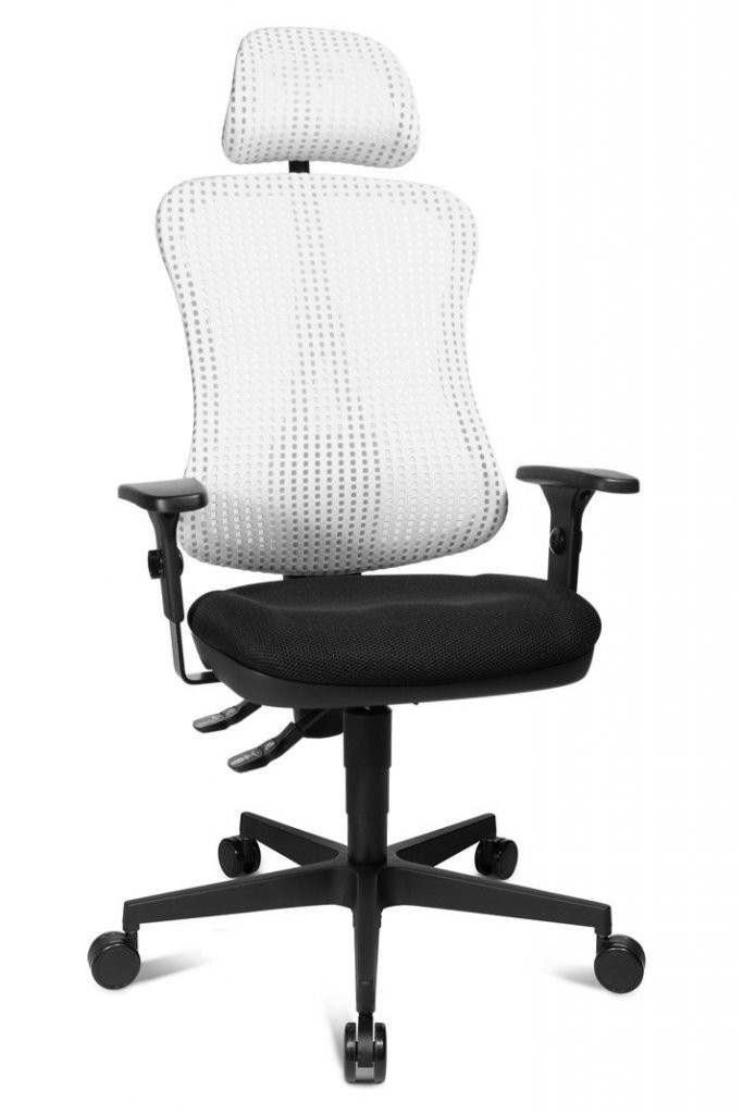 Topstar Topstar - aktivní kancelářská židle s podhlavníkem Sitness 90 - bílá, plast + textil + kov