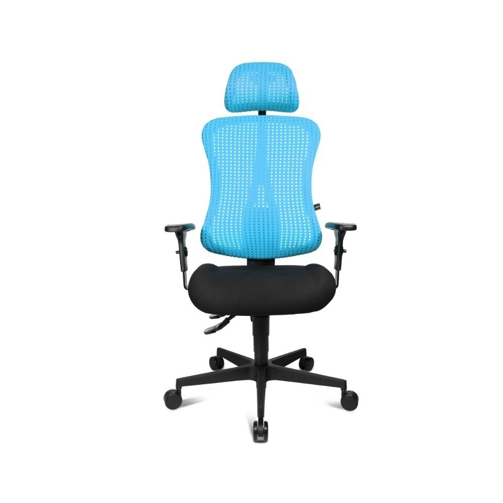 Topstar Topstar - aktivní kancelářská židle s podhlavníkem Sitness 90 - světle modrá, plast + textil + kov