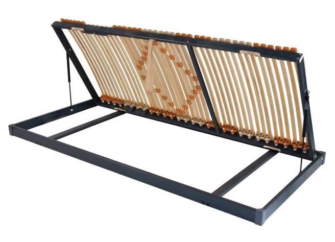 Ahorn TRIOFLEX kombi P PRAVÝ - přizpůsobivý postelový rošt s bočním výklopem 120 x 200 cm, březové lamely + březové nosníky