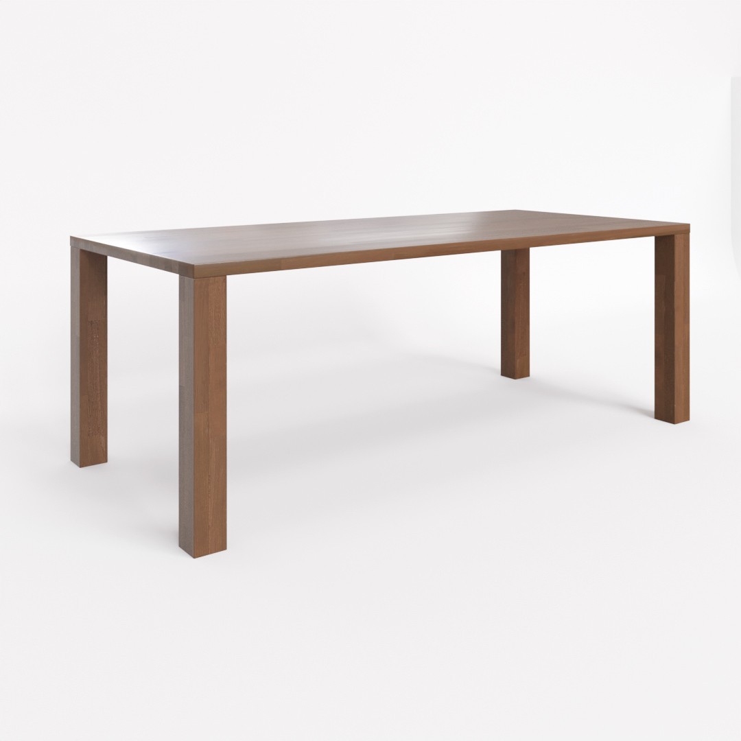 BMB RUBION bez lubu - masivní dubový stůl 90 x 90 cm, dub masiv
