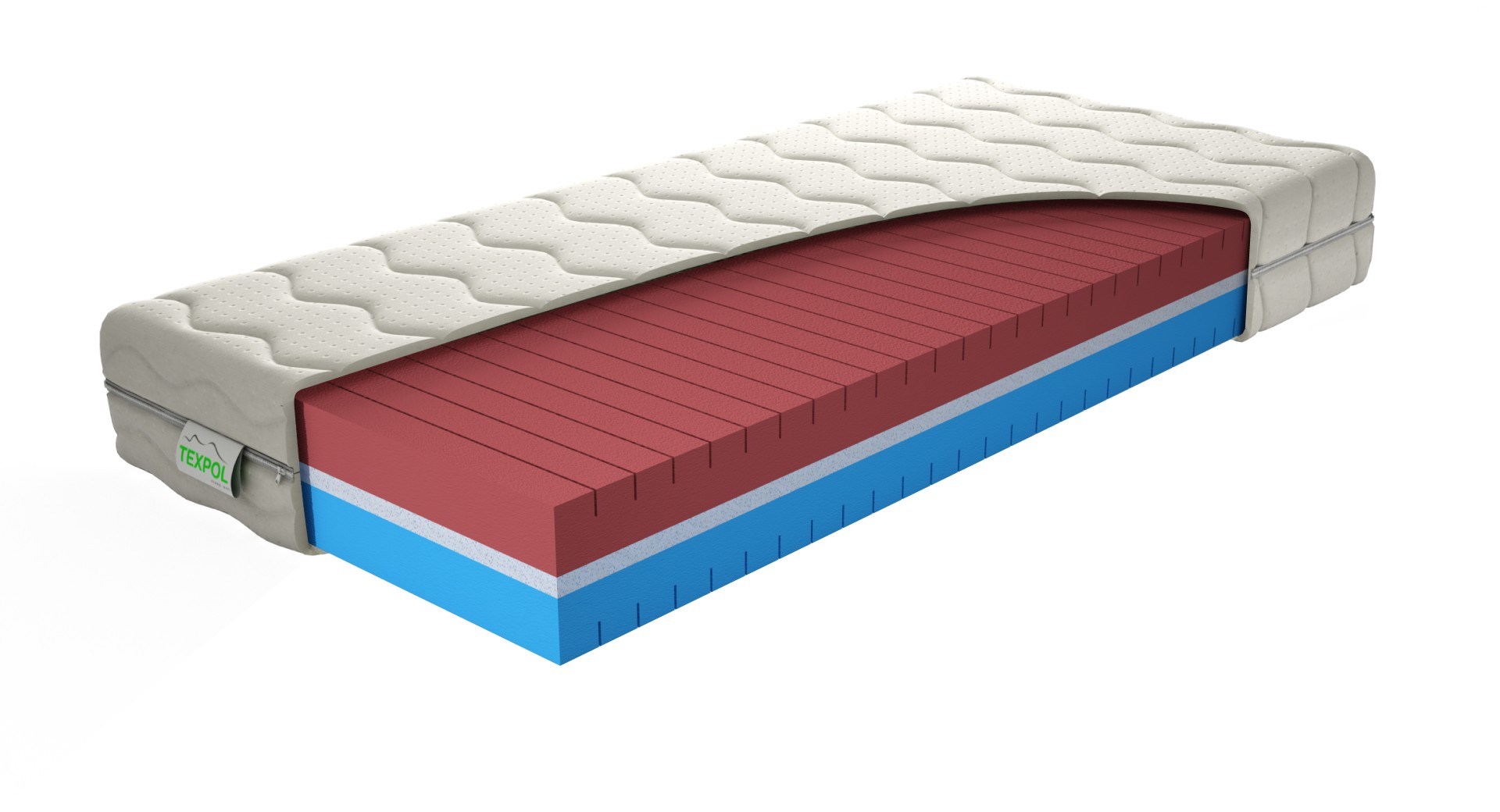 TEXPOL TARA - komfortní matrace s úpravou proti pocení a s potahem Tencel 90 x 200 cm, snímatelný potah