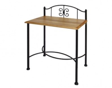 IRON-ART Noční stolek ELBA - bez zásuvky, kov + dřevo