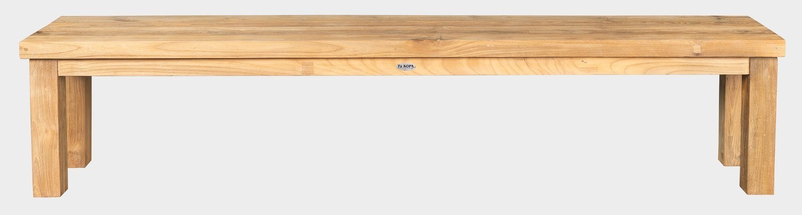 FaKOPA s. r. o. FLOSS RECYCLE - zahradní teaková lavice 220 cm (plná sedací deska), teak