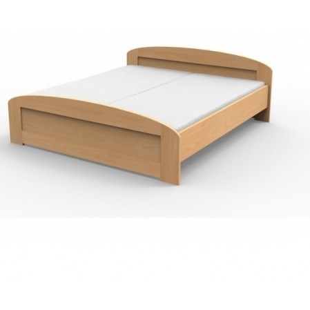 TEXPOL PETRA - masivní dubová postel s oblým čelem u nohou 120 x 200 cm, dub masiv