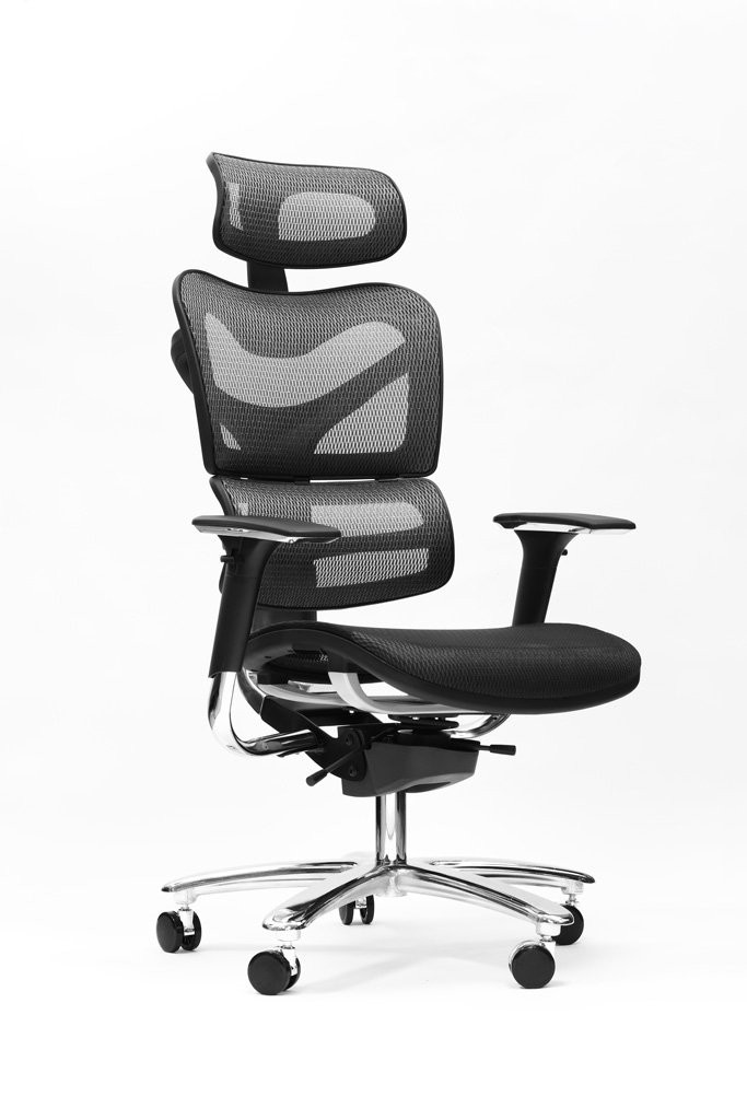 Spinergo MANAGER Spinergo - zdravotní židle pro náročné - černá, plast + textil + kov