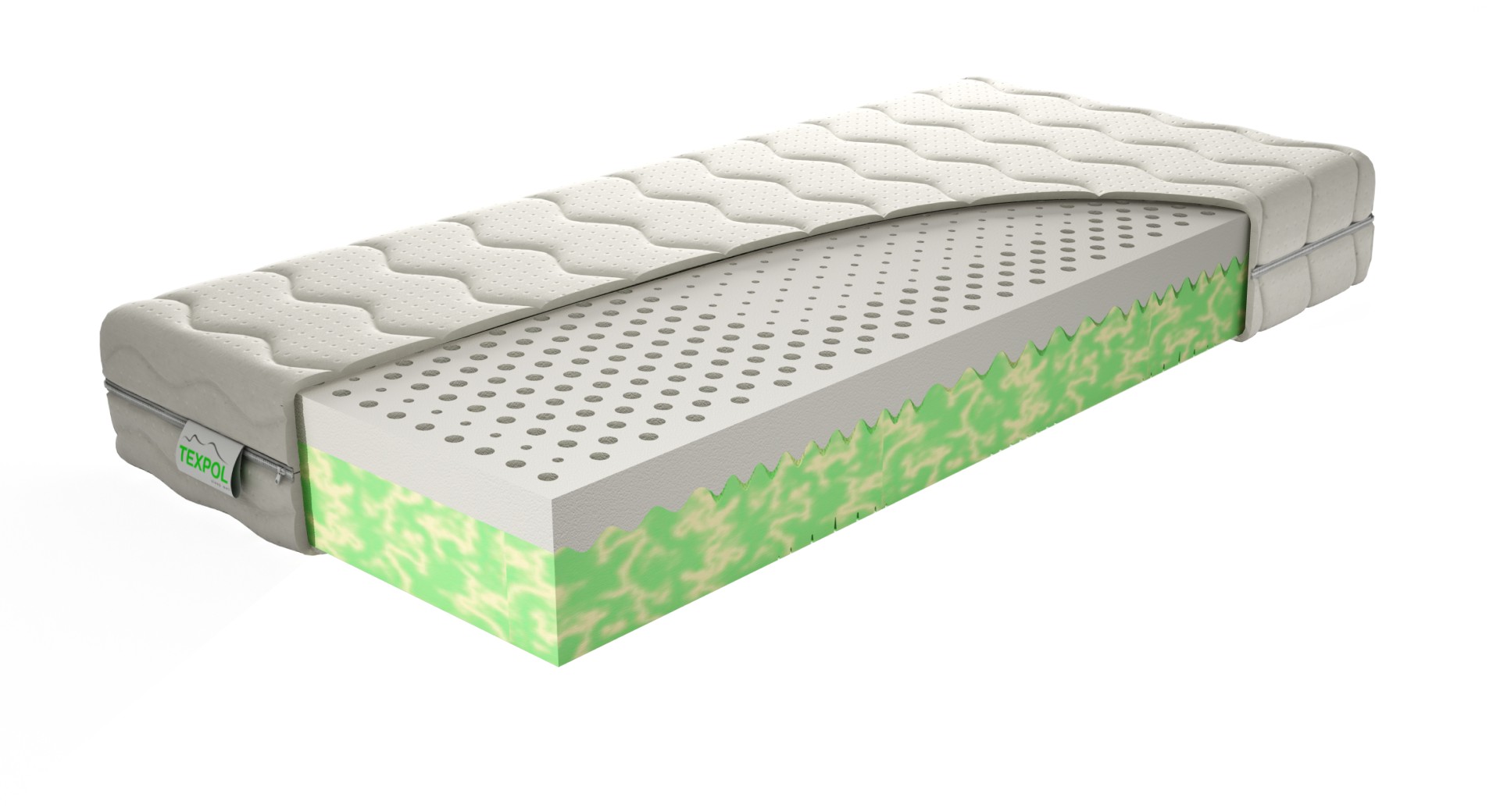 TEXPOL ORION - luxusní matrace s latexovou deskou, snímatelný potah