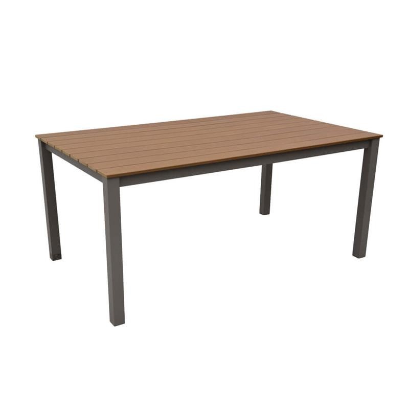 Asko a.s. CALVIN 403 - zahradní stůl béžový / hnědý, hliník + polywood