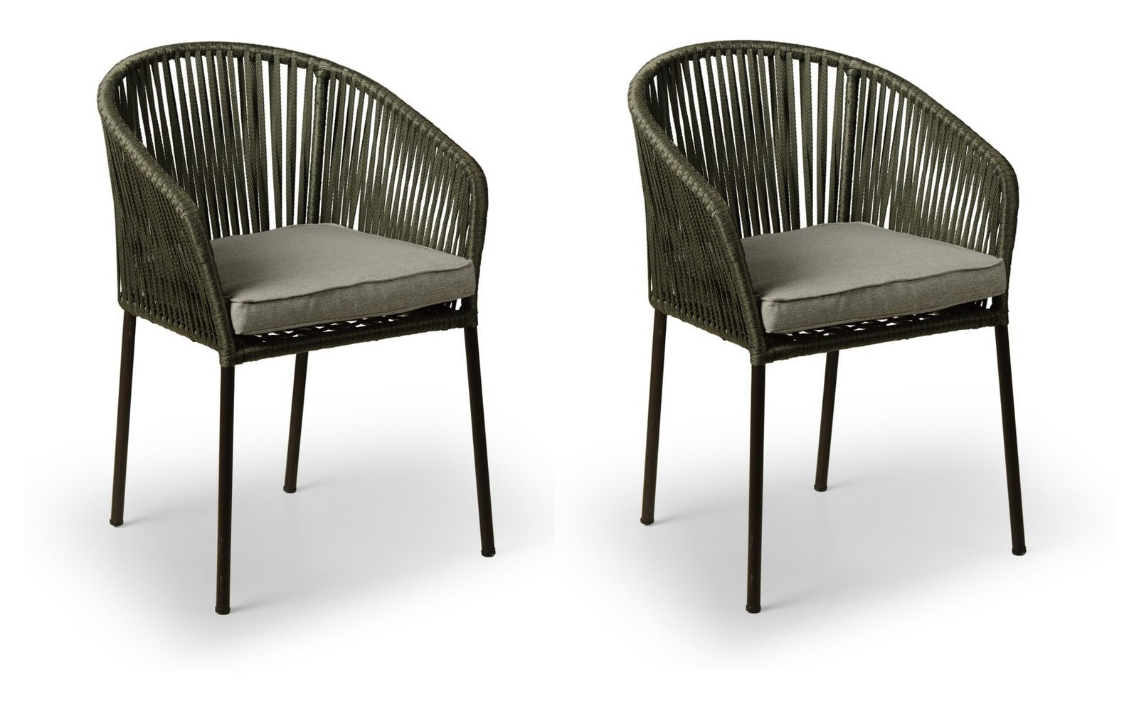 Texim TRAPANI - sada zahradních židlí - zelená, polyester + kov