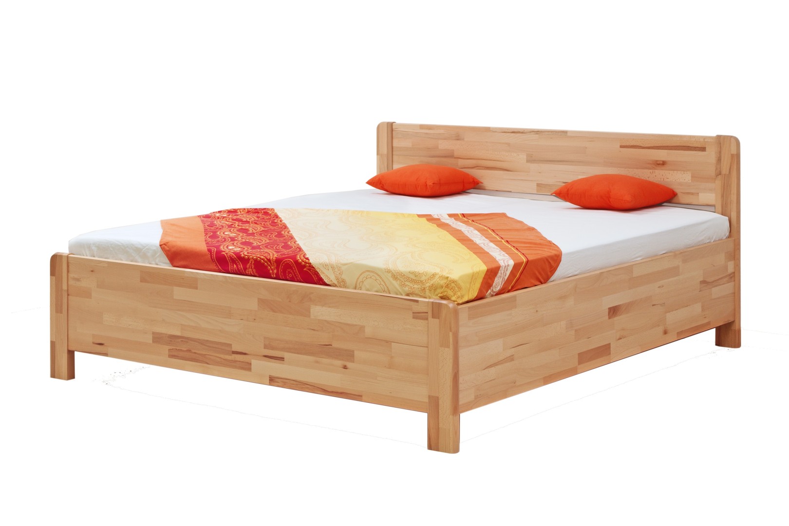 BMB SOFI PLUS - masivní dubová postel s úložným prostorem ATYP, dub masiv