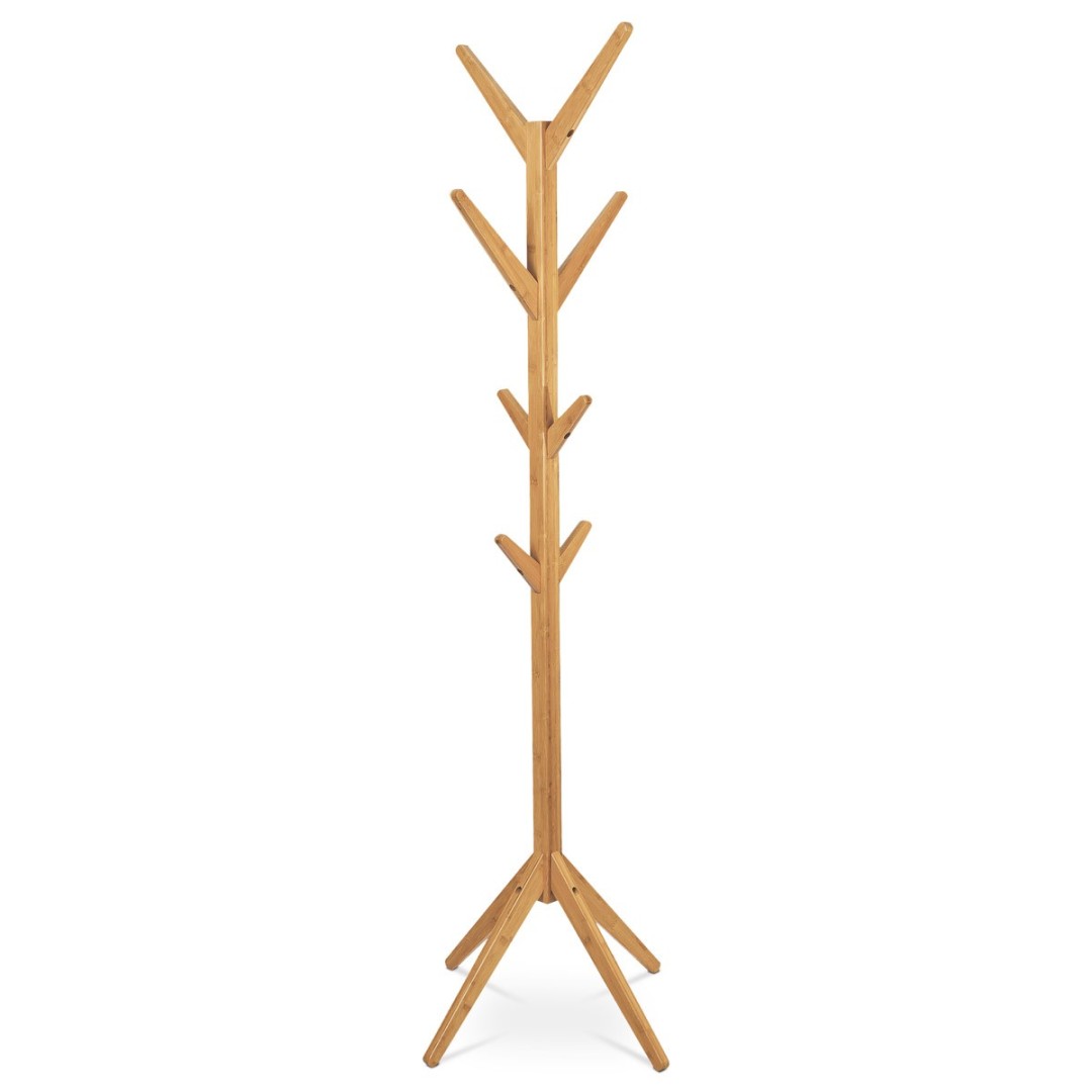 Levně Autronic VĚŠÁK - stojanový z bambusu - přírodní odstín