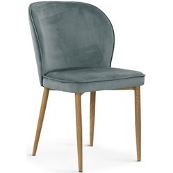 BMB OLIVIA - čalouněná jídelní židle, dub + semiš