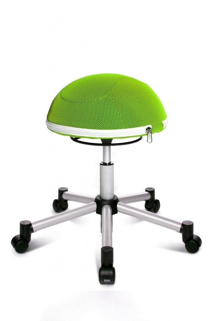Topstar Topstar - aktivní židle Sitness Halfball - zelená, plast + textil + kov