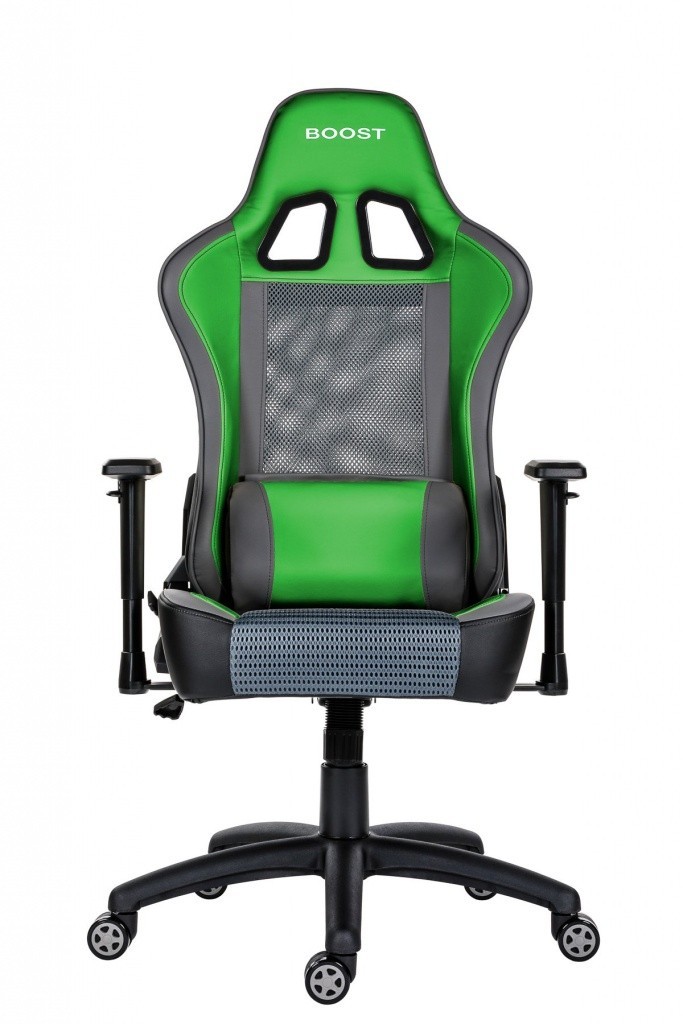 Antares Herní židle BOOST s nosností 150 kg - Antares - zelená, plast + textil + kov