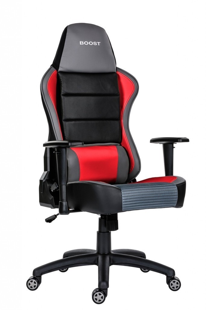 Herní židle BOOST s nosností 150 kg - Antares - červená