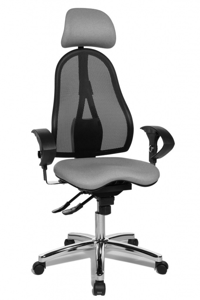 Topstar Topstar - oblíbená kancelářská židle Sitness 45 - šedá, plast + textil + kov