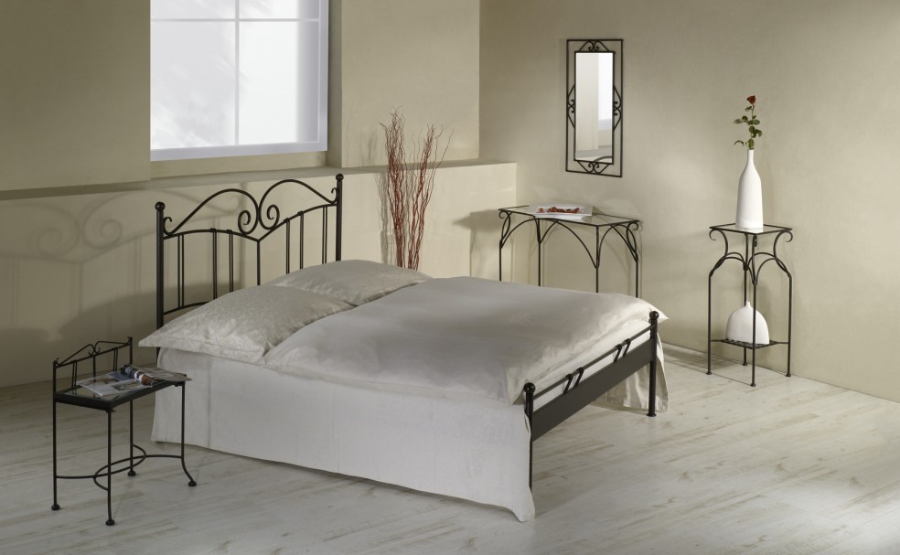 IRON-ART SARDEGNA - romantická kovová postel 180 x 200 cm, kov