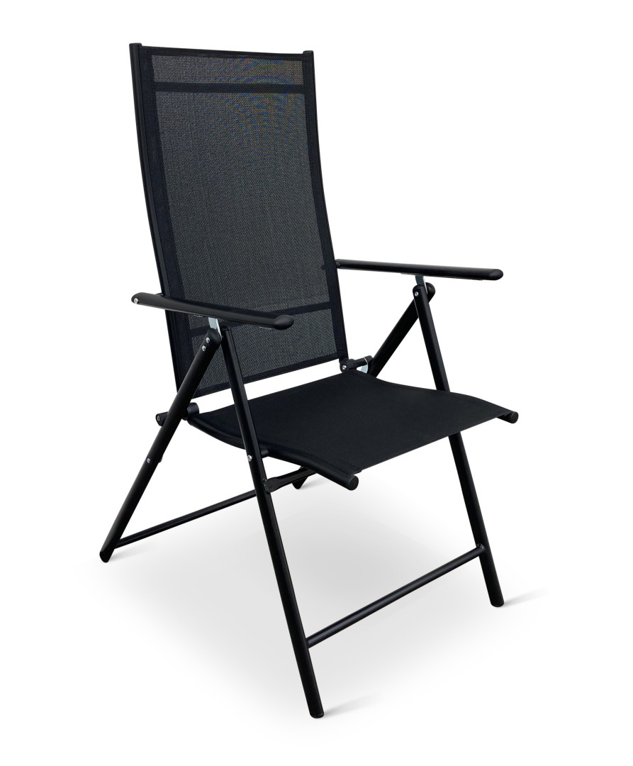 Texim PIA - zahradní polohovací židle, ocel + textil