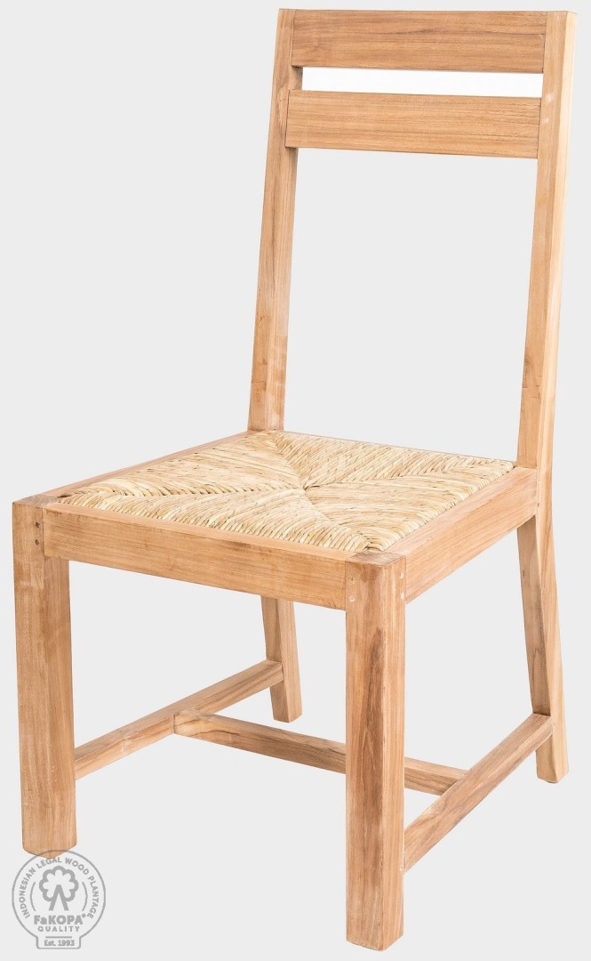 FaKOPA s. r. o. NANDA XL - pohodlná zahradní židle z teaku, teak + mořská tráva