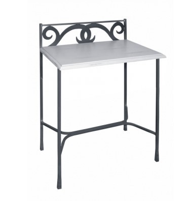 IRON-ART Noční stolek GRANADA - bez zásuvky, kov + dřevo