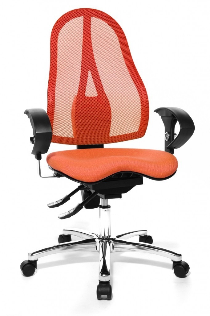 Topstar Topstar - kancelářská židle Sitness 15 - oranžová, plast + textil + kov