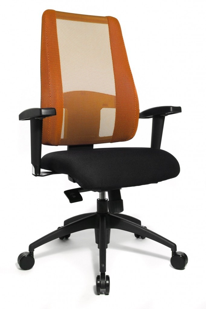Topstar Topstar - kancelářská židle Sitness Lady Deluxe - oranžová, plast + textil + kov