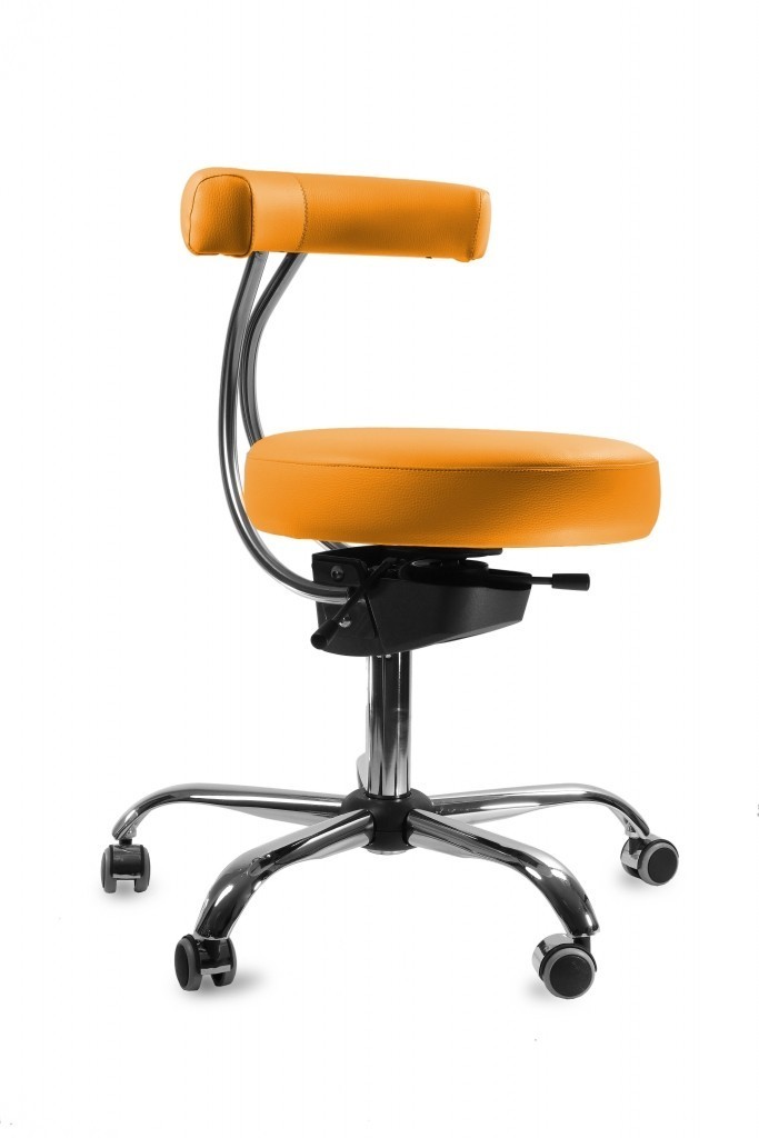 Spinergo MEDICAL Spinergo - aktivní židle pro zdravotníky - oranžová, plast + textil + kov