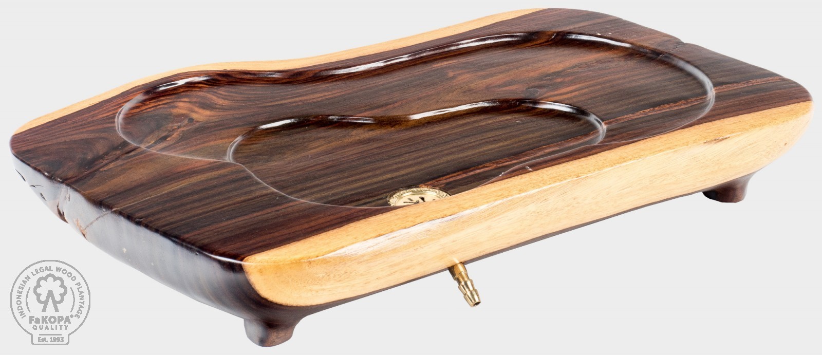 FaKOPA s. r. o. UMI XVI - čajové moře z rosewoodu 50 x 33 cm, rosewood