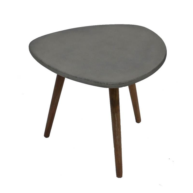Asko a.s. NANA - odkládací stolek sv. šedá 60 x 55 cm, akácie + polycement