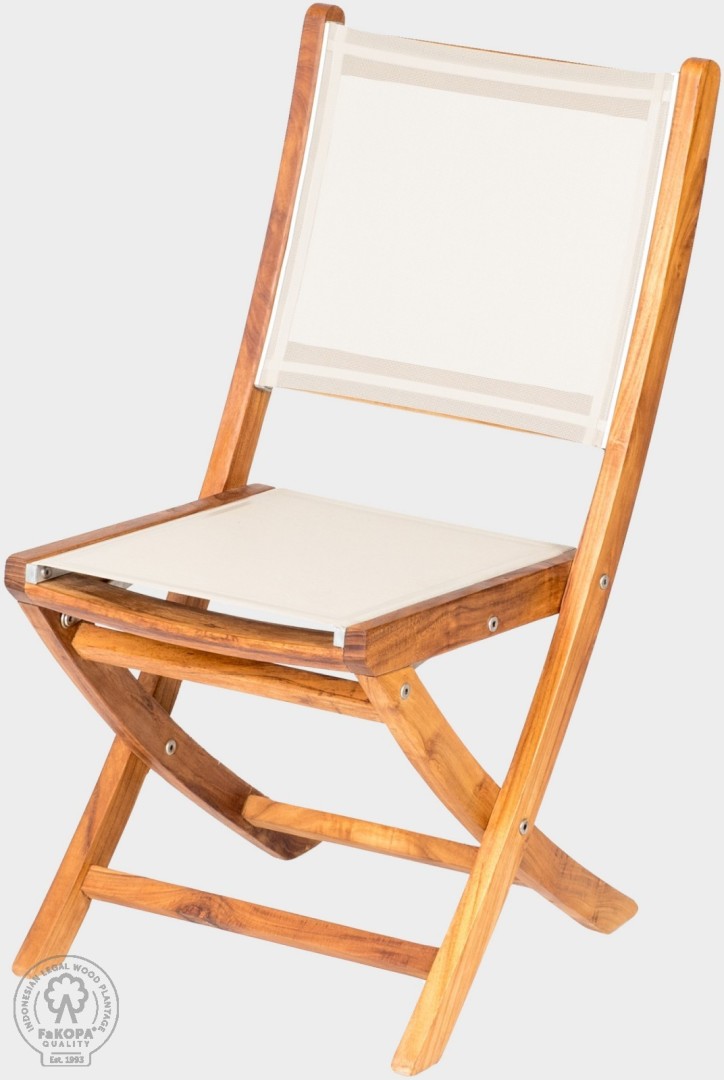 FaKOPA s. r. o. ANNA - zahradní teaková skládací židle, batyline + teak
