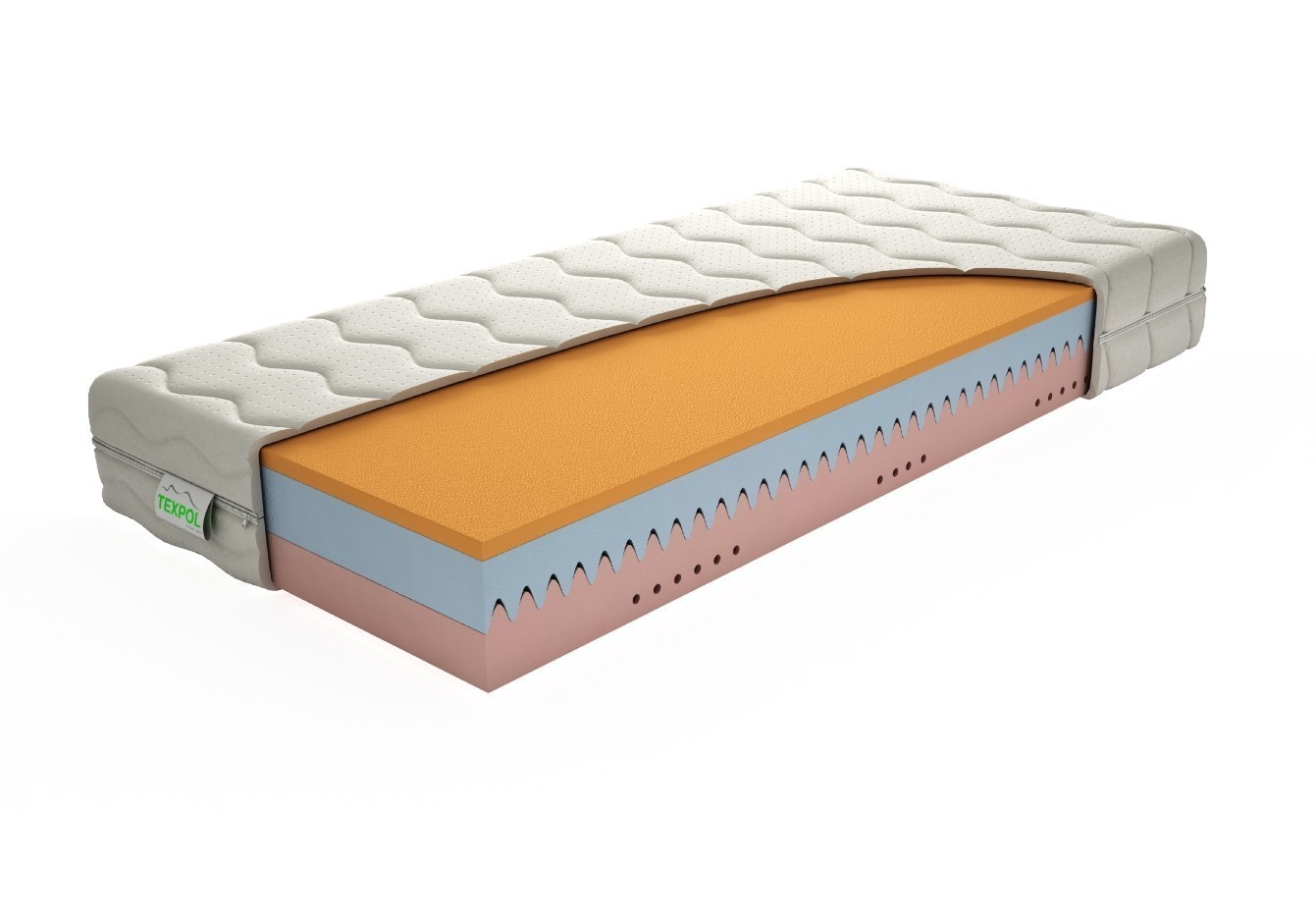 
TEXPOL Komfortní matrace DREAM LUX - matrace s VISCO pěnou a Aloe Vera Silver potahem 85 x 190 cm
