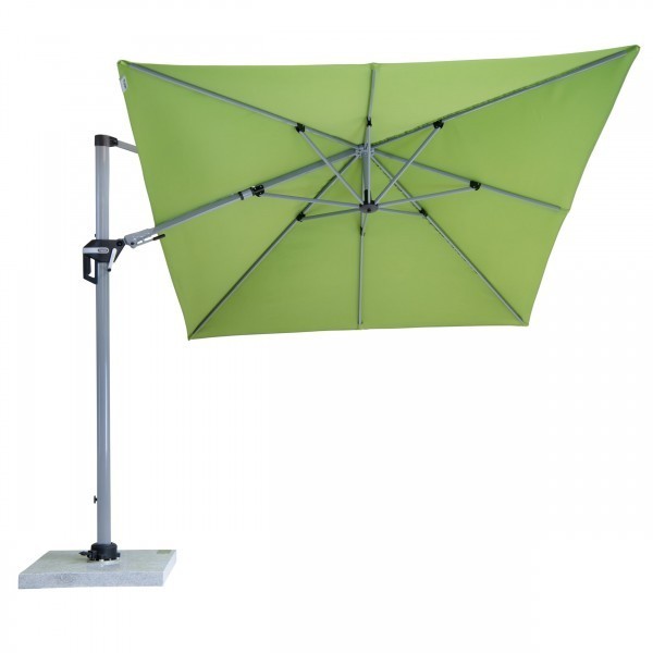Doppler ACTIVE 350 x 260 cm – výkyvný zahradní slunečník s boční tyčí zelená (kód barvy 836), 100 % polyester