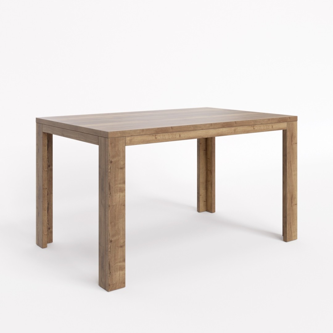 BMB RUBION 90 x 140 cm - kvalitní lamino stůl - rovné rohy s luby, imitace dřeva Dub Halifax Přírodní - SKLADEM, lamino
